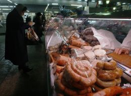 A woman counts a money