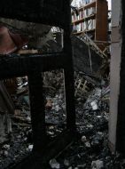 Polling station after a fire