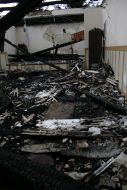 Polling station after a fire