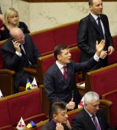 Anatoliy Matvienko, Oleg Lyashko, Roman Zvarich and Oksana Bilozir