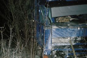 Разбитый грузовик DAF