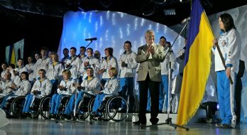 Yelena Yurkovskaya and Leonid Kravchuk