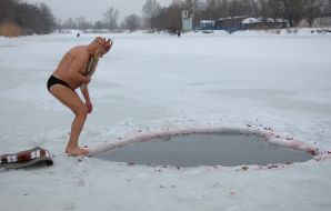 A winter swimmer