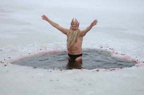 A winter swimmer