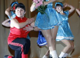 Participants of competition-festival on health and dancing аerobics