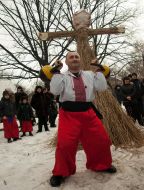 Участник празднования Масленицы