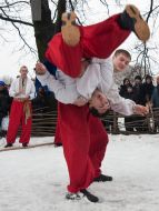 Участники празднования Масленицы