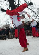 Участники празднования Масленицы