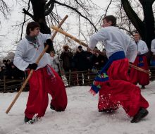Участники празднования Масленицы