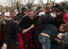 Участники празднования Масленицы