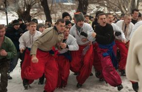 Участники празднования Масленицы