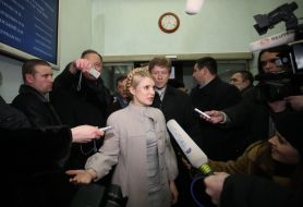 Yulia Tymoshenko gives interviews