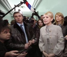 Yulia Tymoshenko gives interviews