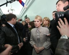 Yulia Tymoshenko gives interviews