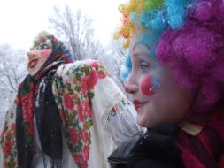 Участник празднования Масленицы