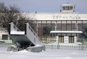 Boarding bridge of airplane