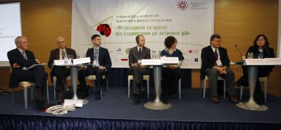 Participants of conference of the Ukrainian forum of philanthropists