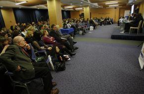 Participants of conference of the Ukrainian forum of philanthropists