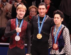 Daisuke Takahashi, Evan Lysacek and Yevgeniy Plyushchenko