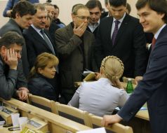 Valeriy Pisarenko, Yuliya Timoshenko, Sergey Vlasenko and Mikhail Livinskiy