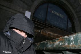 Young man near the bookstore of ”Syayvo”