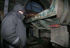 Young man near the bookstore of ”Syayvo”