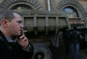 A truck locks included in the apartment of bookstore