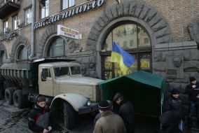 A truck locks included in the apartment of bookstore