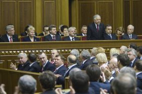 Lech Kaczynski at the inauguration