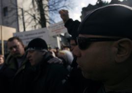 Participants of the mass meeting