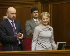 Yuliya Timoshenko, Aleksandr Turchinov and Mikhail Livinsky