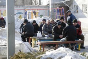 Visitors of eleemosynary center