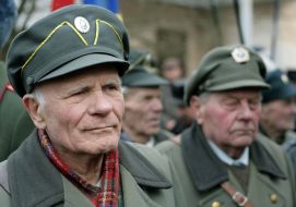 Participants of celebration in honour of memory of Shukhevich