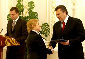 Viktor Yanukovich and Larisa Skorik