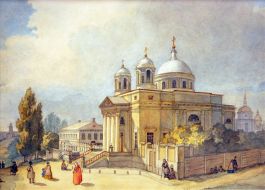 Фоторепродукция рисунка Шевченко ”Костел cв. Александра ”