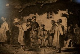 Фоторепродукция рисунка Шевченко ”Судня рада”