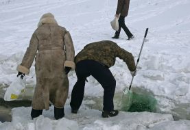 Local habitants fish