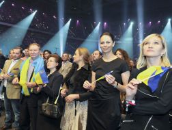 Leonid Kuchma, Lyudmila Kuchma, Elena Franchuk and Nataliya Klichko