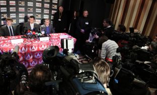 Vitaliy Klichko, Aleksandr Krasyuk and Maksim Bursak