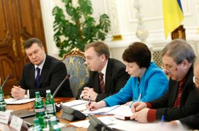 Viktor Yanukovich, Elena Lukash and Alexsander Lavrinovich