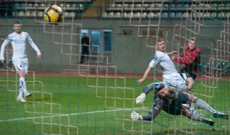 Ball in the goal of SC ”Zarya”