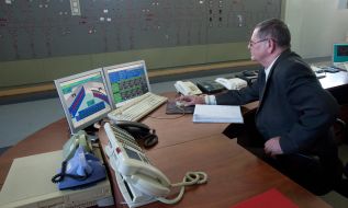 Employee of Dnepr hydroelectric power plant