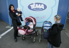 Woman with children