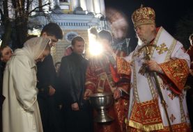 Yulia Tymoshenko, Mikhail Livinskiy and Vladimir (Sabodan)