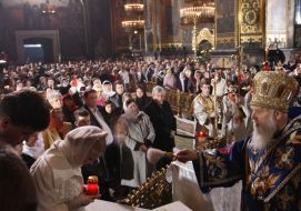 Yulia Tymoshenko at divine service