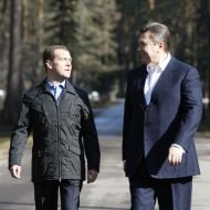 Виктор Янукович и Дмитрий Медведев
