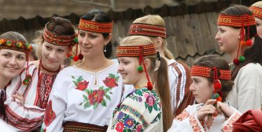 Участницы этнографического фестиваля «Велика Гаївка»