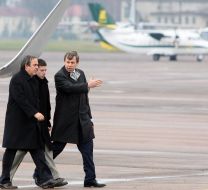 Mishel Platini and Nikolay Kmit