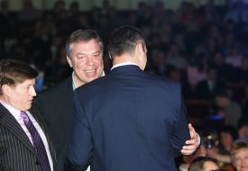 Viktor Korzh, Aleksandr Volkov and Vitaly Klichko