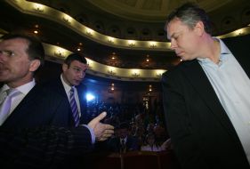 Ravil Safiulin, Aleksandr Volkov and Vitaly Klichko